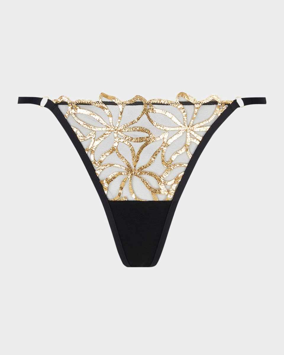 Eclats D'Or Embroidered Mesh Thon